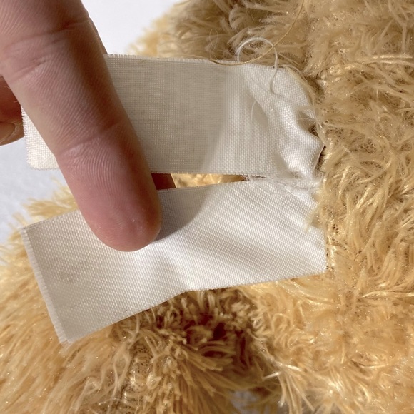 Vintage Tan Teddy Bear Plush Toy Stuffed Animal With Toque And Scarf - Picture 9 of 10